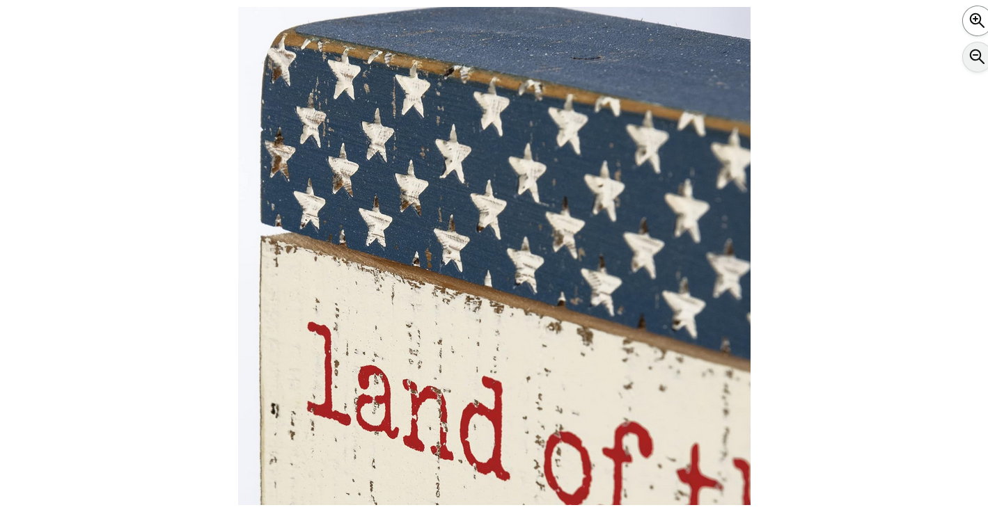 PBK Patriotic Decor - Home Of the Brave Debossed Box Sign