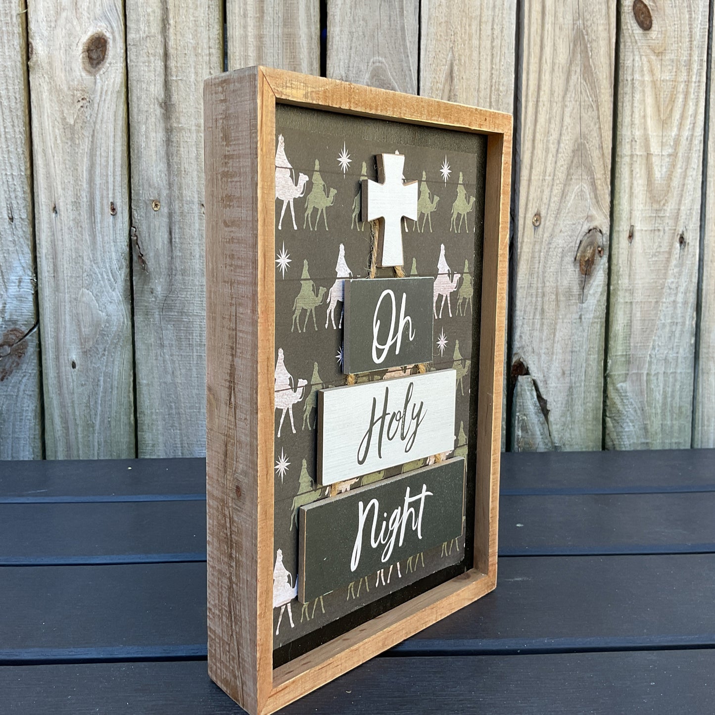 AGSD Christmas Decor - Nativity Theme 3-D Box Signs 3pc