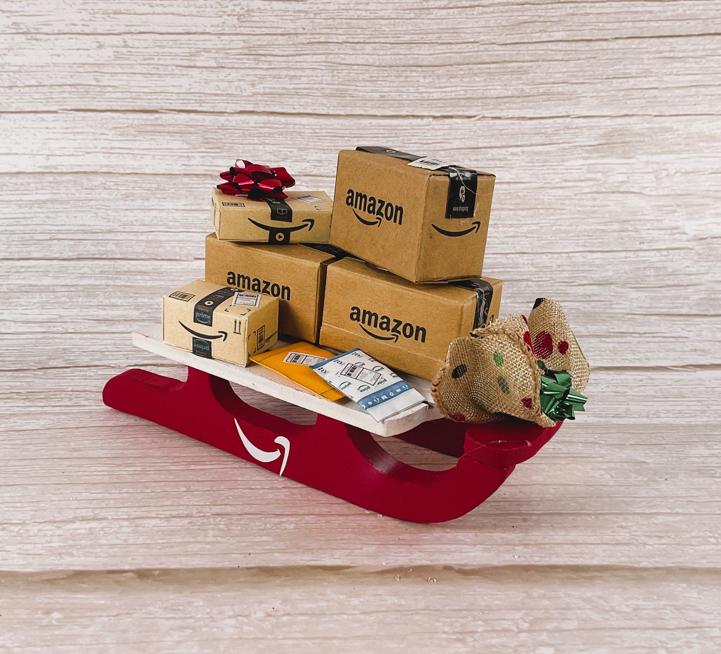 AGSD Christmas Decor - Multi Packages A to Z Delivery Sled Display