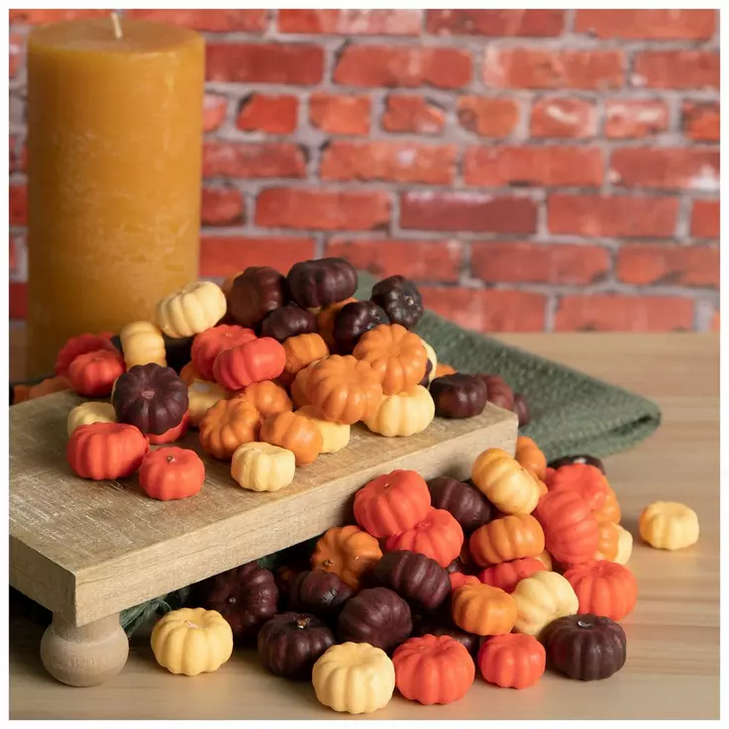 HL Fall Craft Supply Decor - Orange Brown Yellow Pumpkins Scatters
