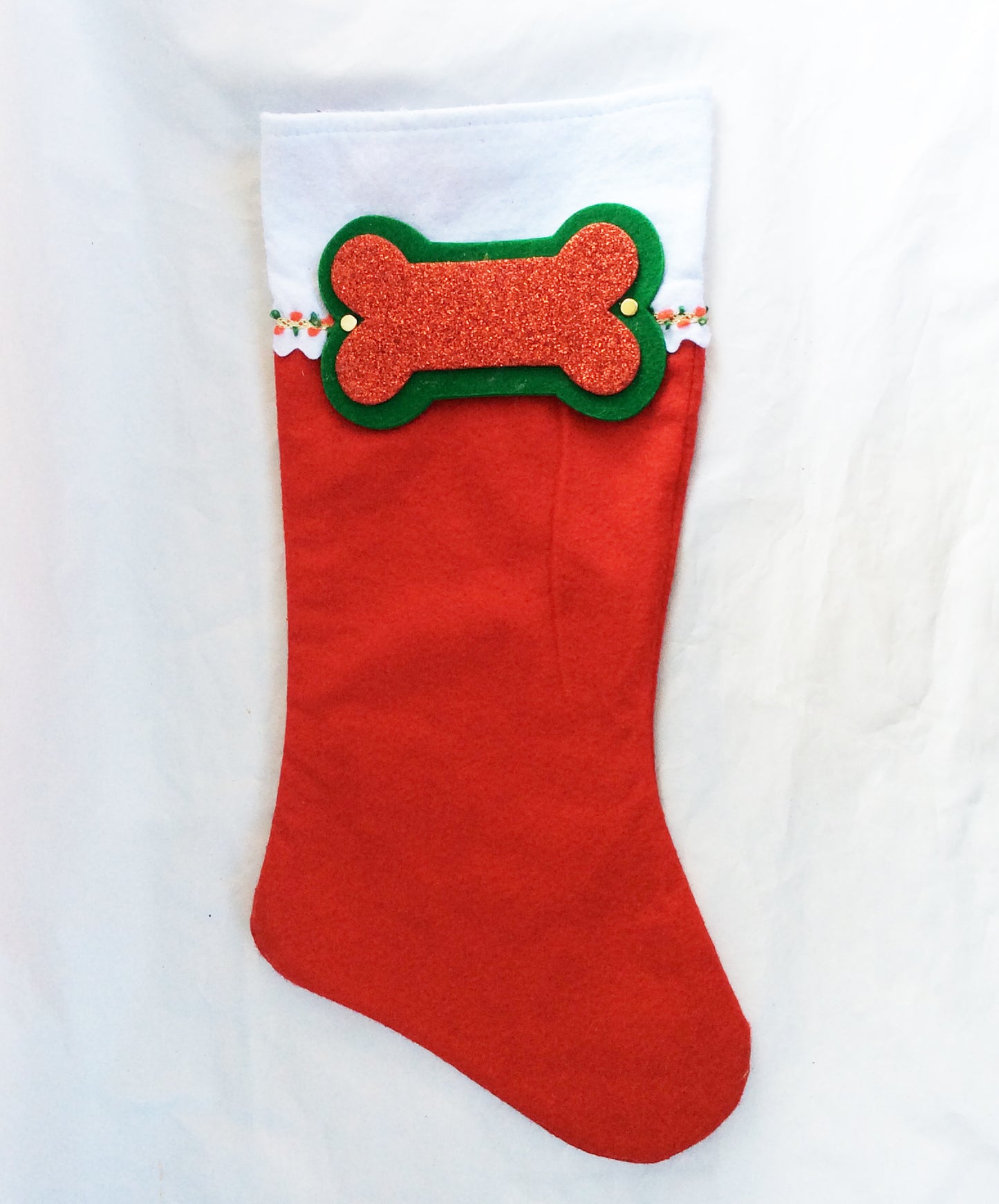 AGSD Christmas Decor -  Puppy Dog Bone Stocking