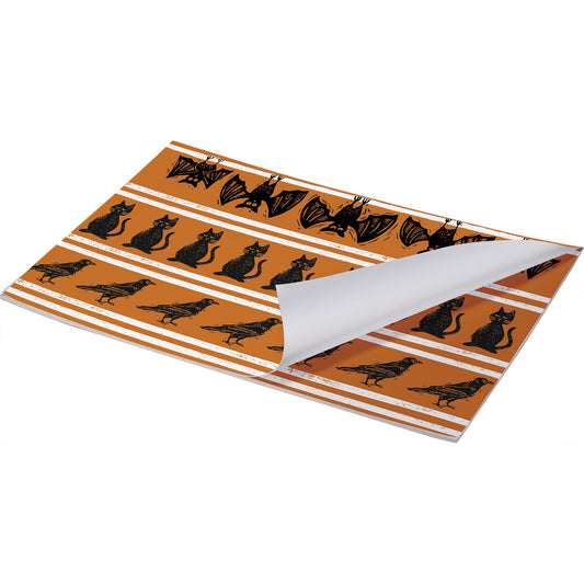 PBK Halloween Decor - Cat Bats Crows Single Use Paper Placemats 24pc