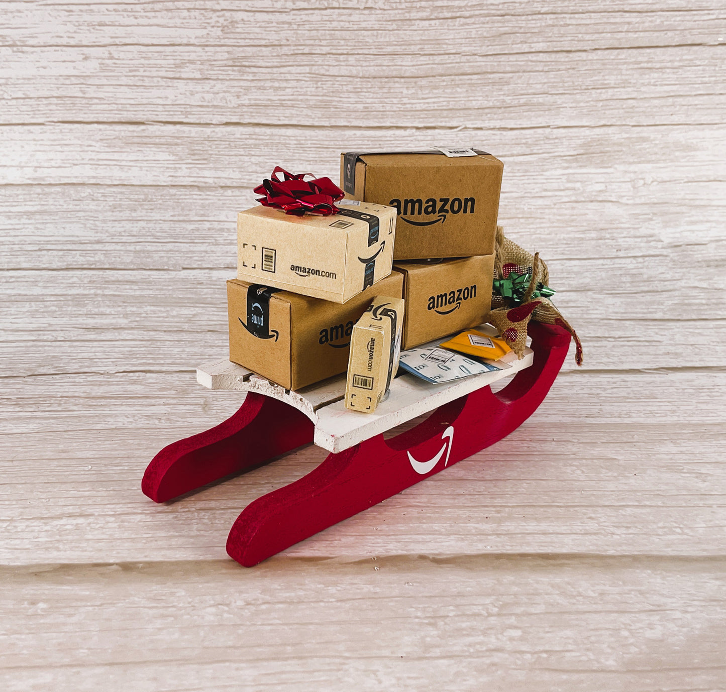 AGSD Christmas Decor - Multi Packages A to Z Delivery Sled Display