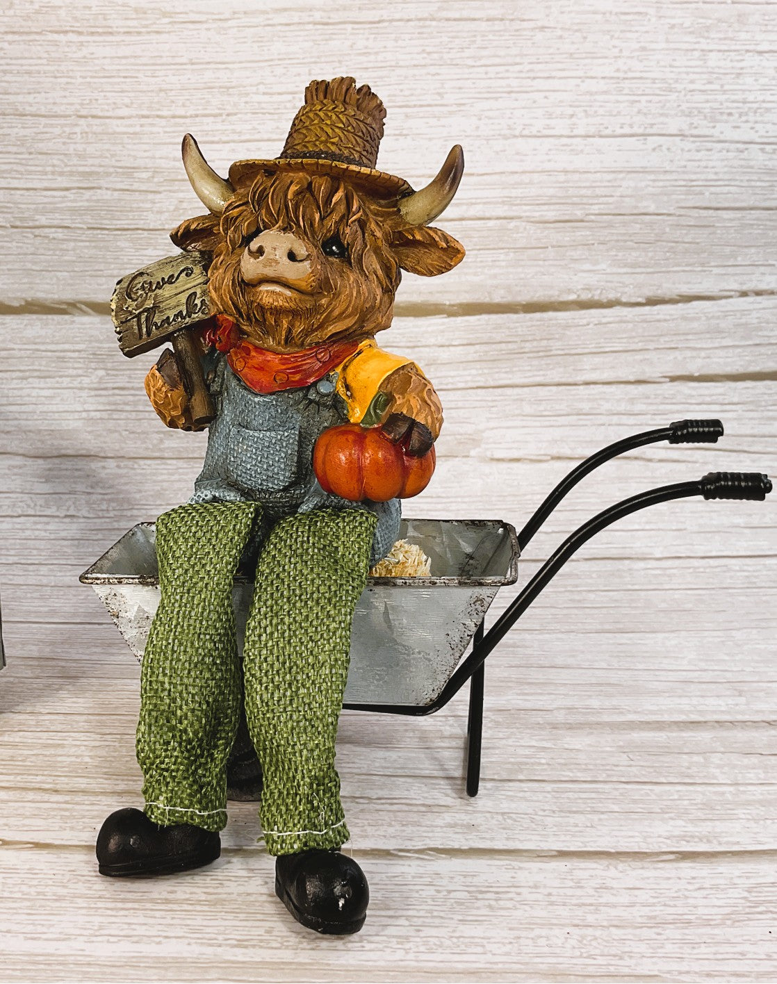 AGSD Fall Decor - Sunflower Harvest Highland Cows Truck Cart Set