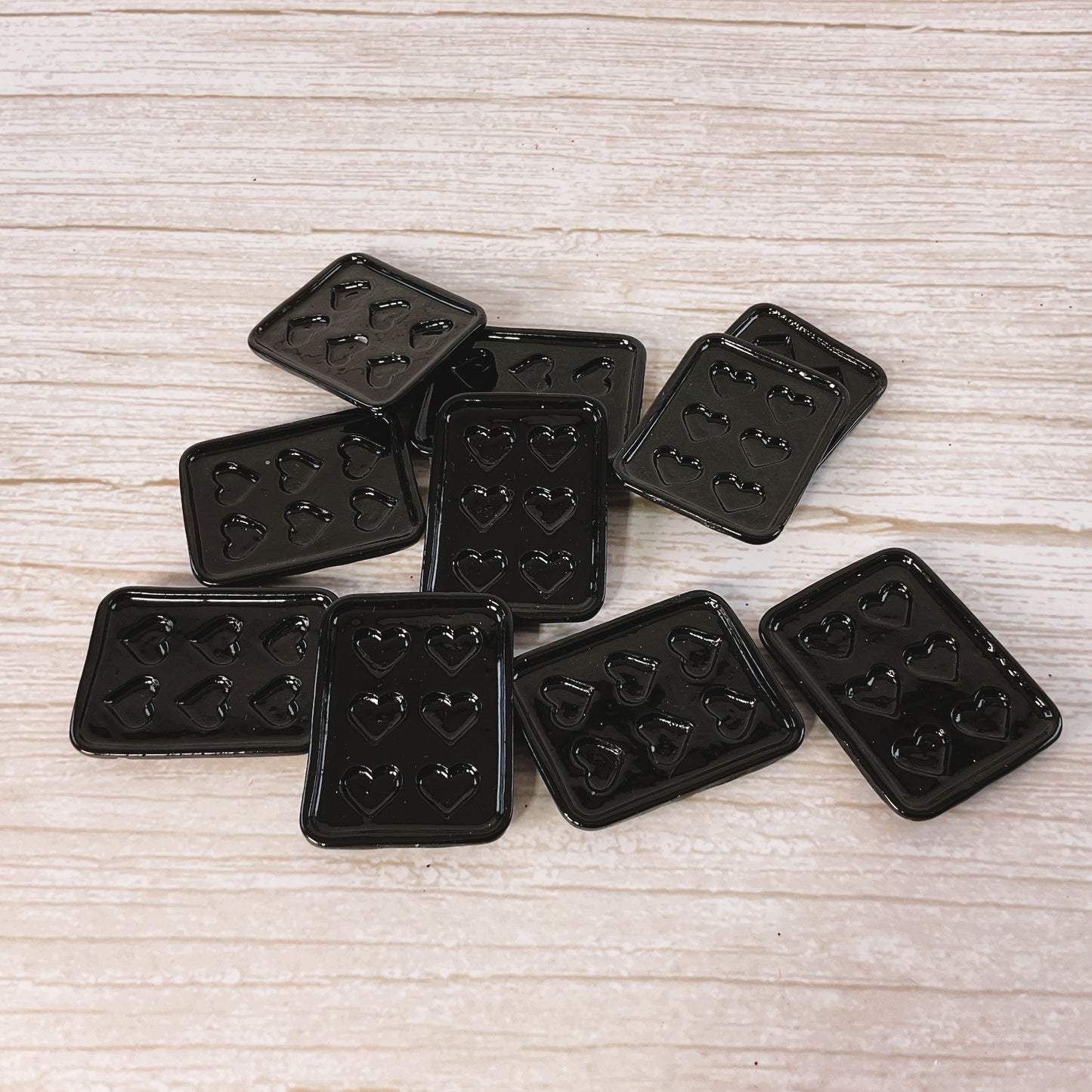 AGSD Craft Supply - Doll House Black Cookie Sheet Pans 10pc (Heart)