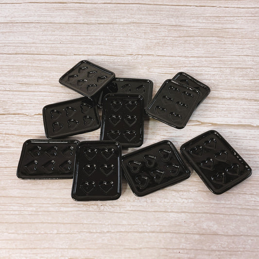 AGSD Craft Supply - Doll House Black Cookie Sheet Pans 10pc (Heart)