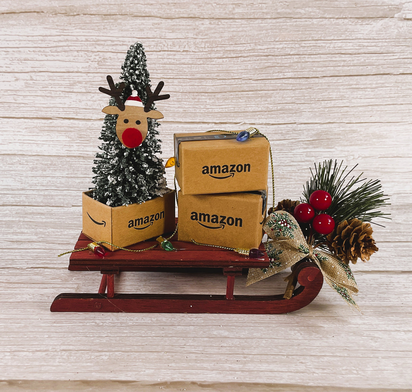 AGSD Christmas Decor - Multi Packages A to Z Delivery Sled Display