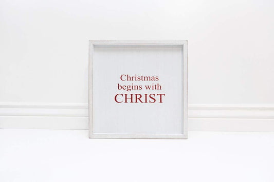 Adams & Co. Christmas Decor - Christmas Begins with Christ