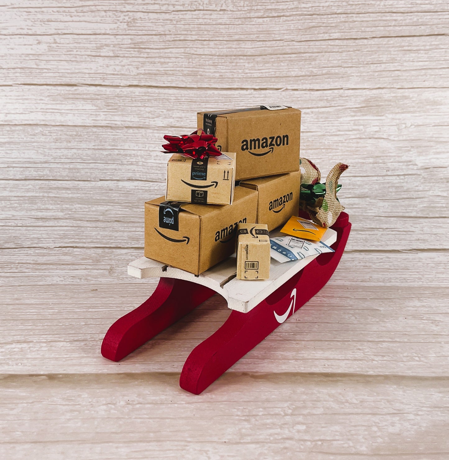 AGSD Christmas Decor - Multi Packages A to Z Delivery Sled Display