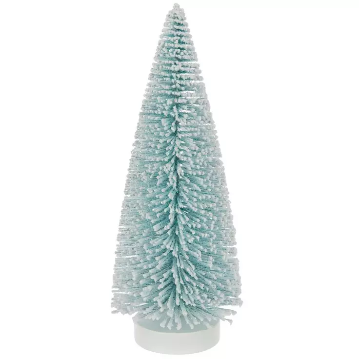 HL Christmas Decor - Pastel Flock Sisal Bottle-brush Tree 9-inch