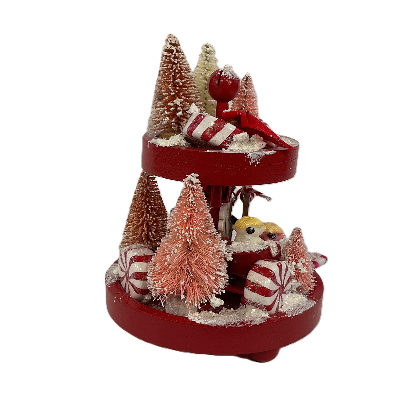 AGSD Christmas Decor - Highland Cows Miniature Mini Fairy Tier Tray Scene
