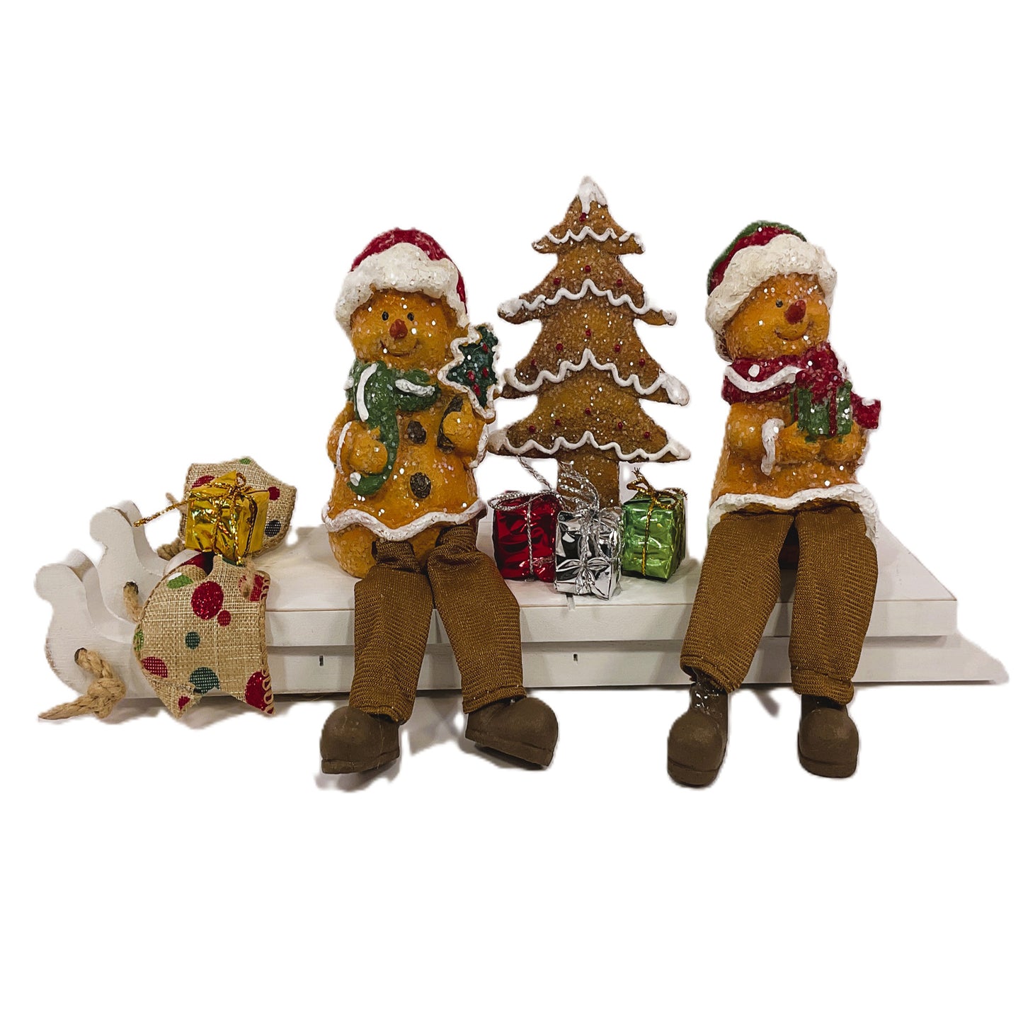 AGSD Gingerbread Snowmen and Tree on Sled