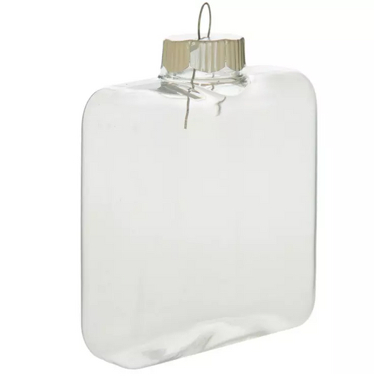 HL Christmas Supply - DIY Clear Fillable Plastic Flat Cube Ornament 8pc