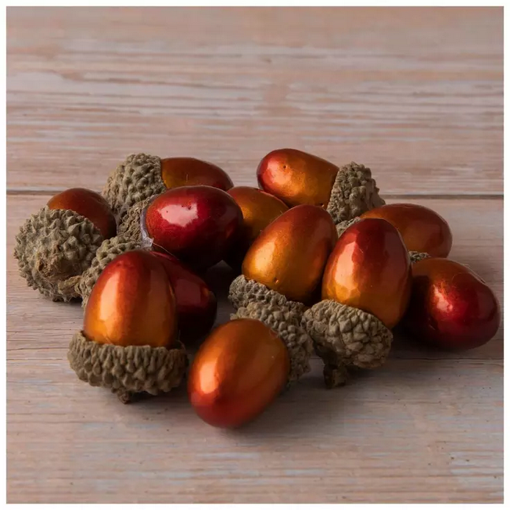 HL Fall Craft Supply - Small Metallic Foam Acorns 12pc 1pk