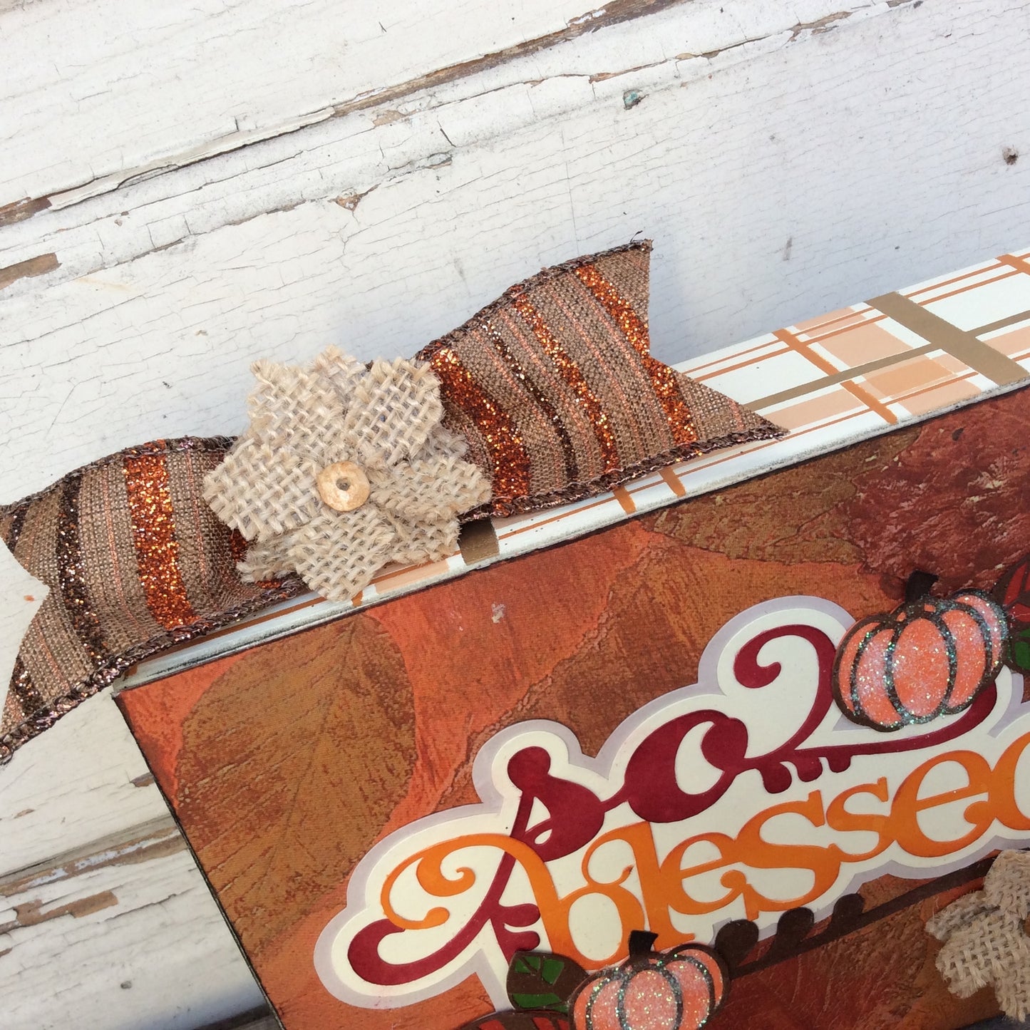 AGD Fall Decor - So Blessed Harvest  Layered Box Sign