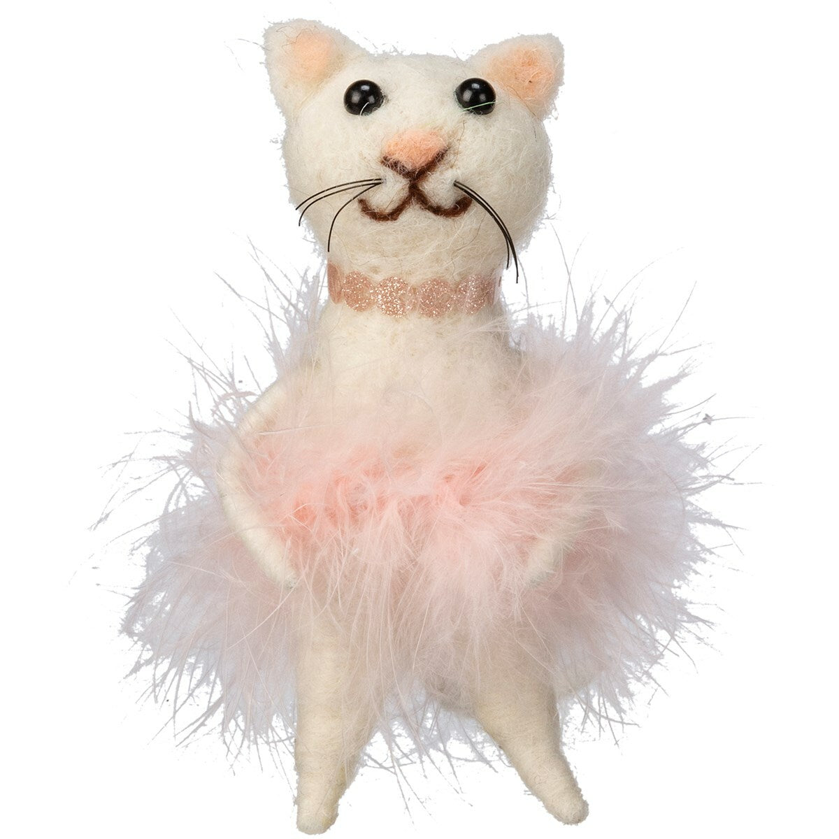 PBK Pet Decor - Dancing Ballerina Felt Cat Couple Figurine