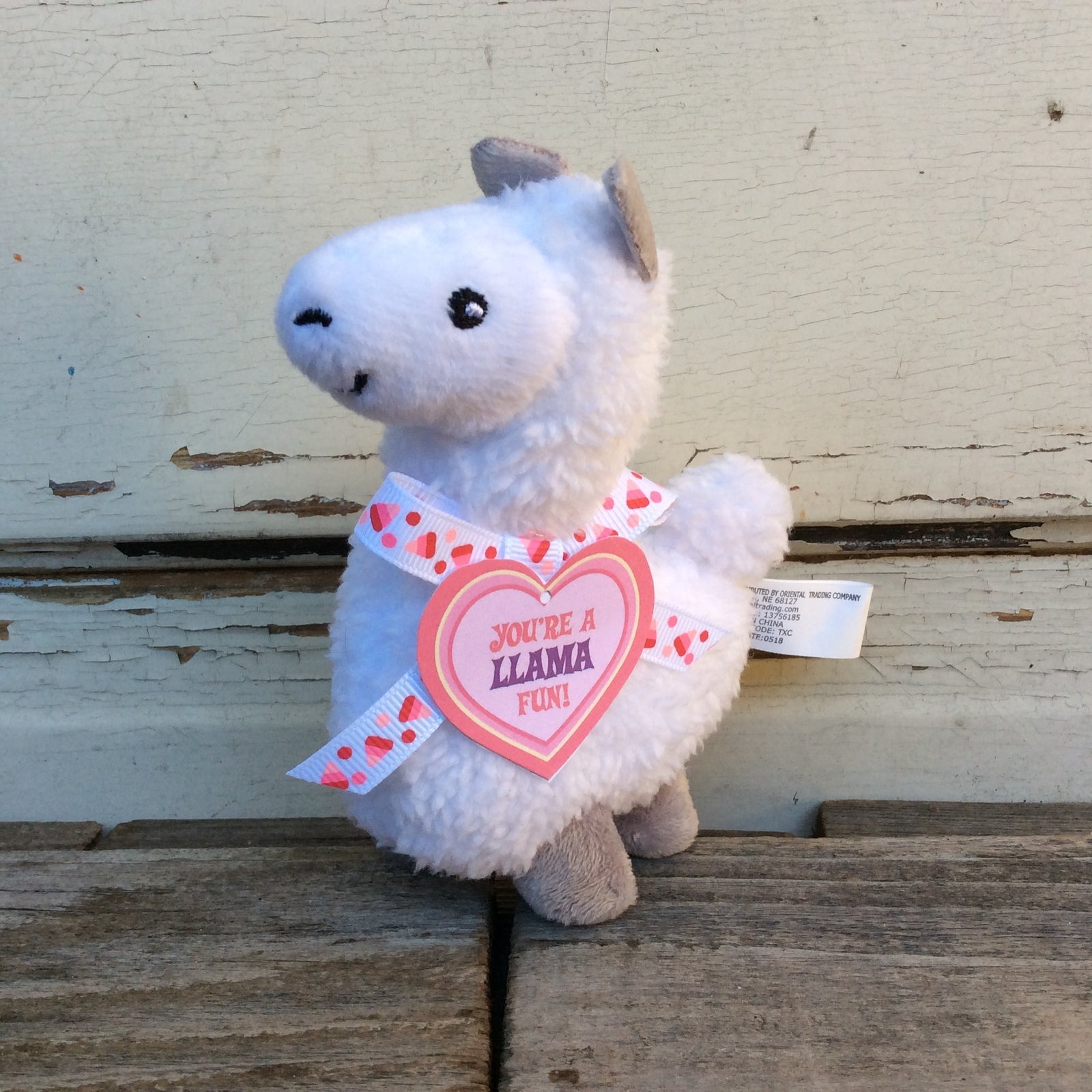 AGD Valentines Decor - Small Plush Llama FUN Alpaca
