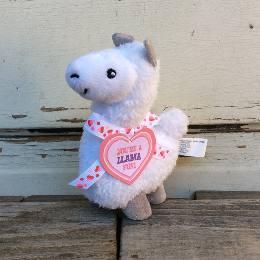 AGD Valentines Decor - Small Plush Llama FUN Alpaca