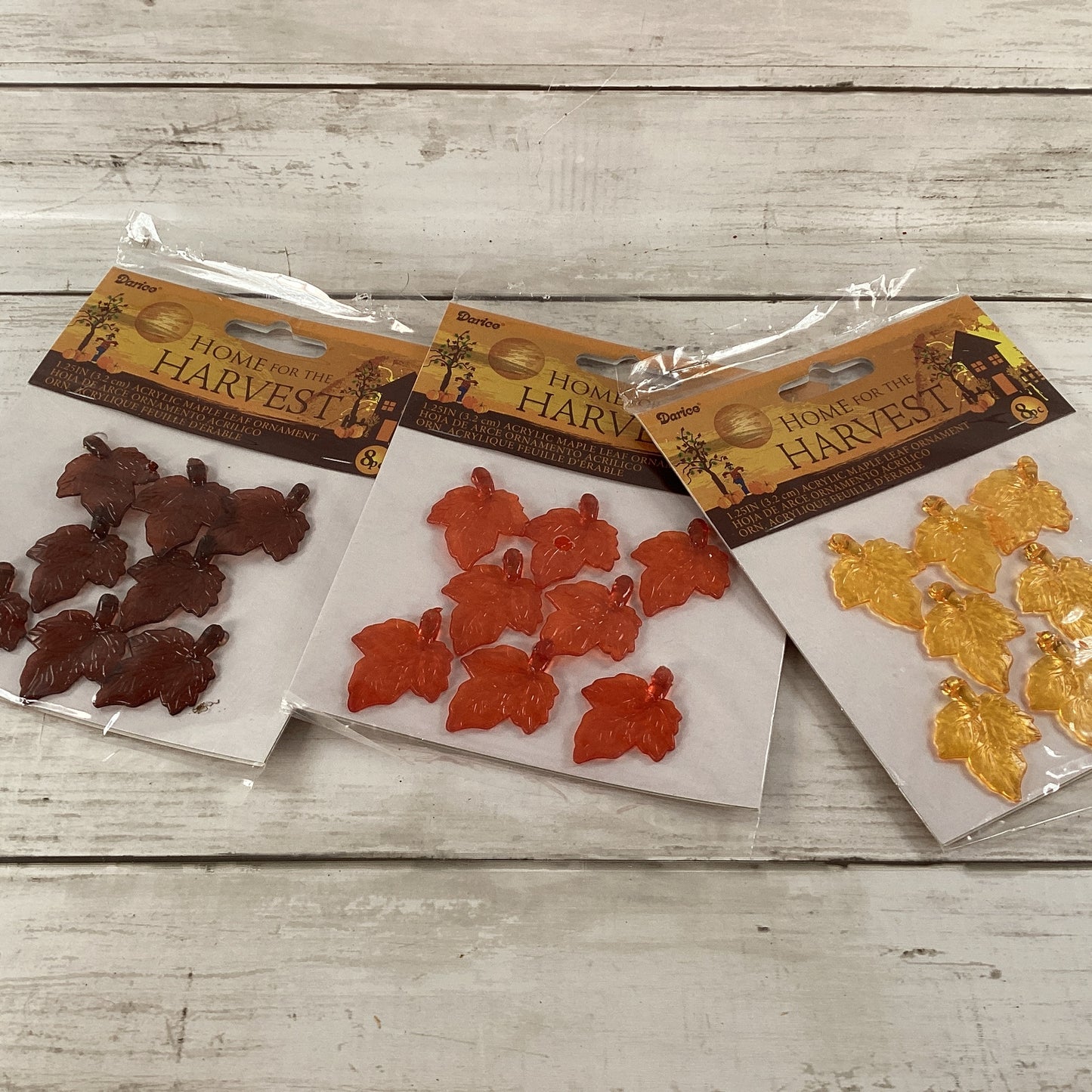 Darice Craft Supply - Mini Small Acrylic Leaf Leaves Ornaments 24pc