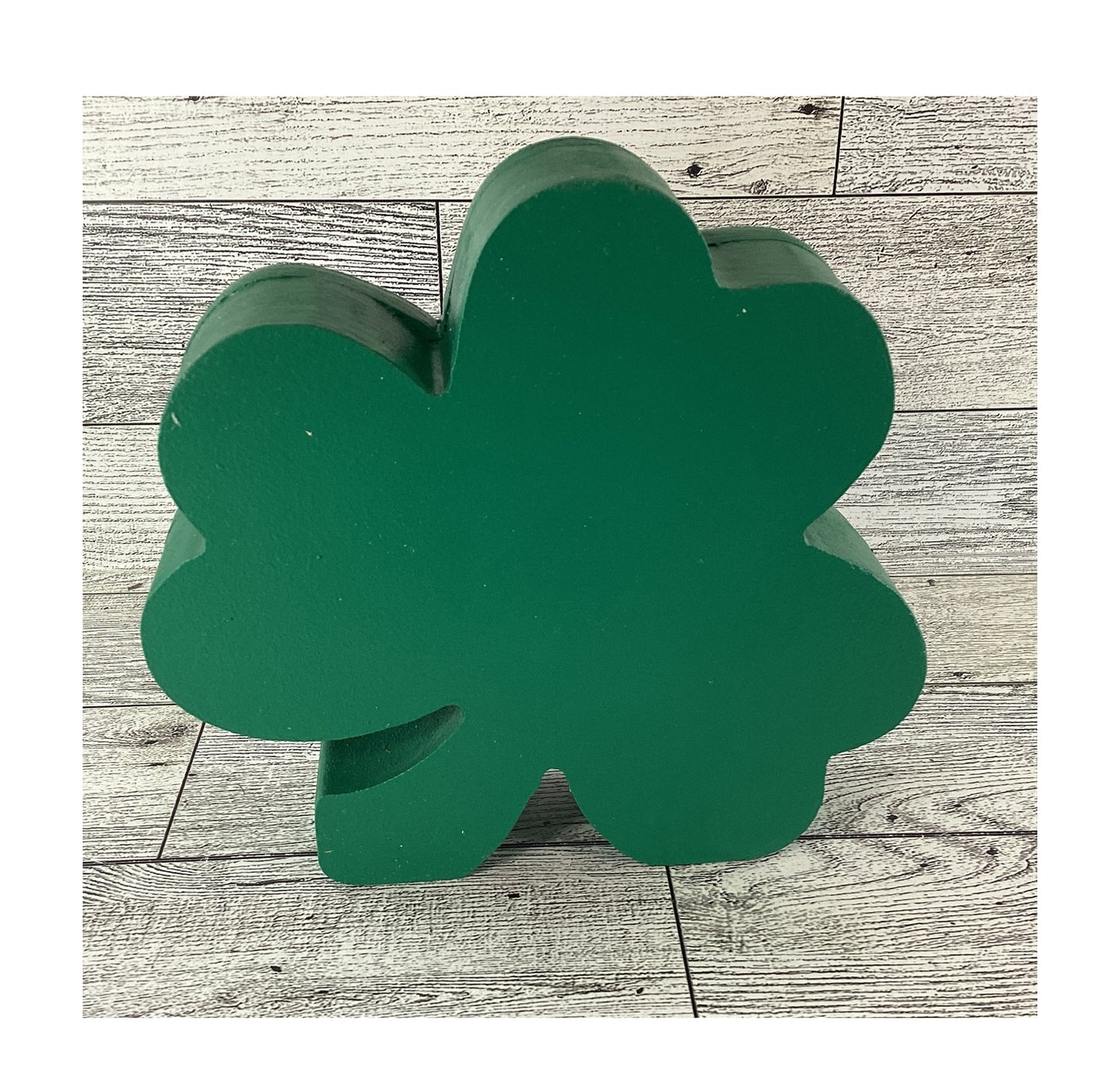 AGD Saint Patrick Decor - Irish Shamrock Chunky Wood Shaker Sitter