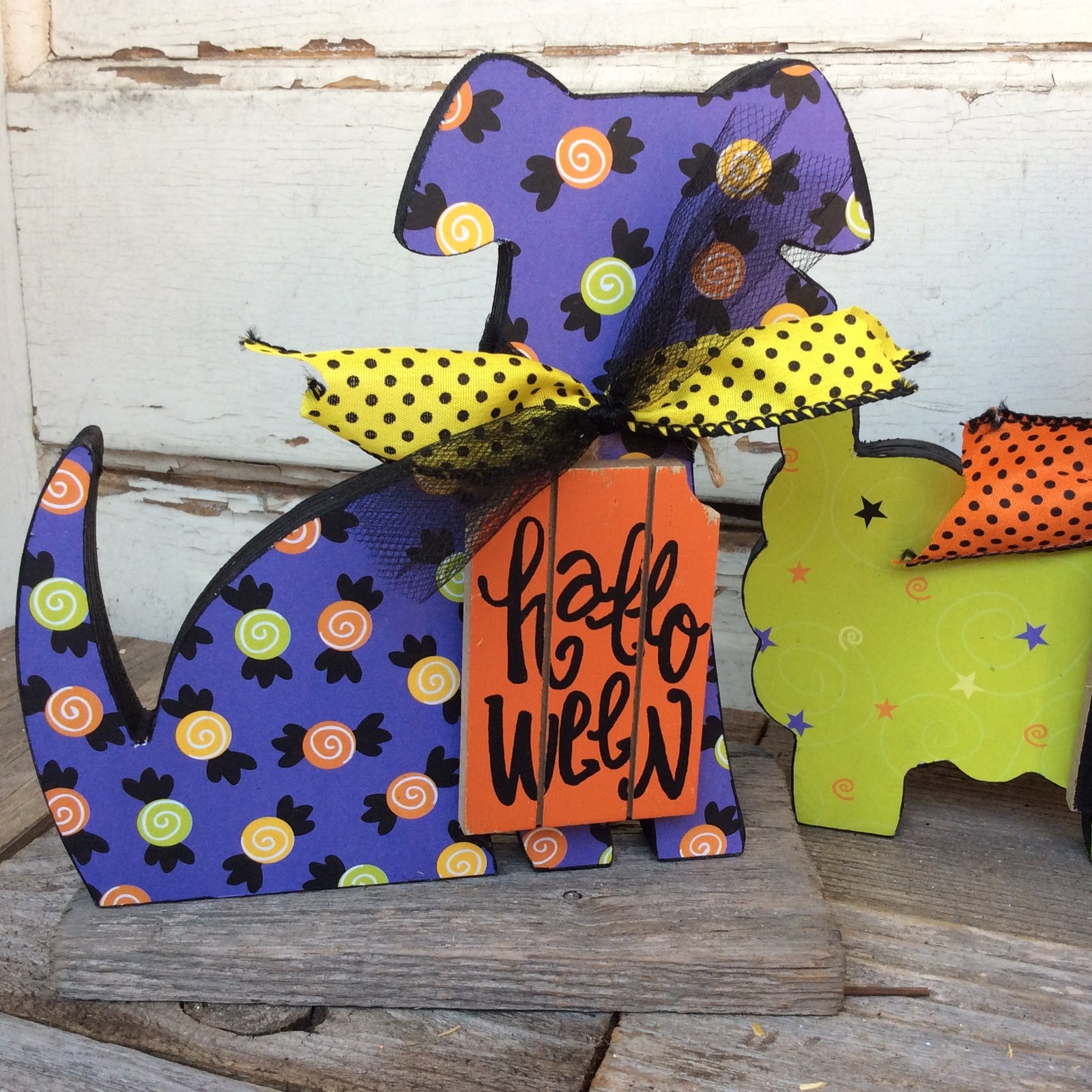 AGD Halloween Decor - Whimsy Llama Cat Dog Display 3pc