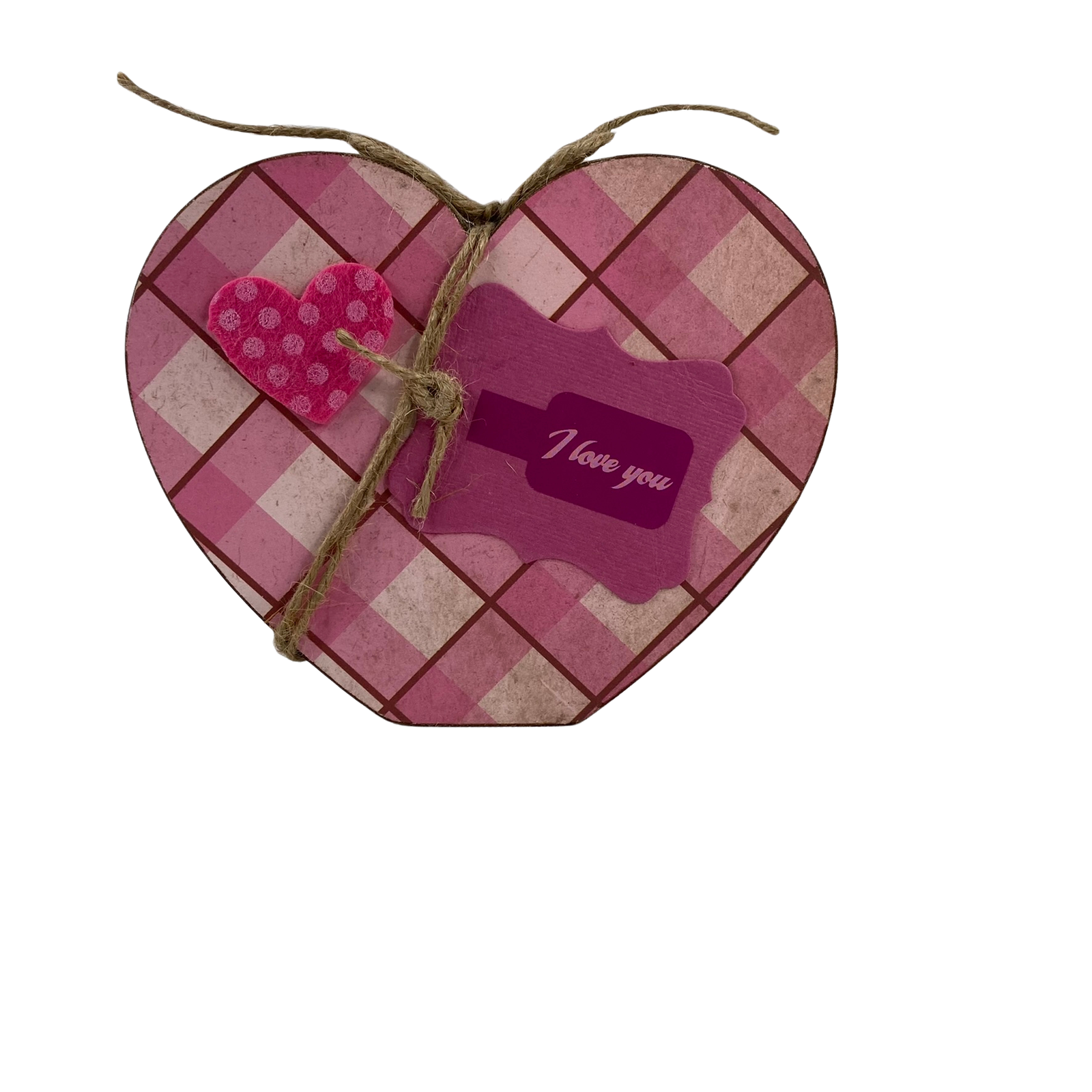 AGD Valentines Decor -  Felt Puppy Dog Double-Sided Chunky Heart Sitter