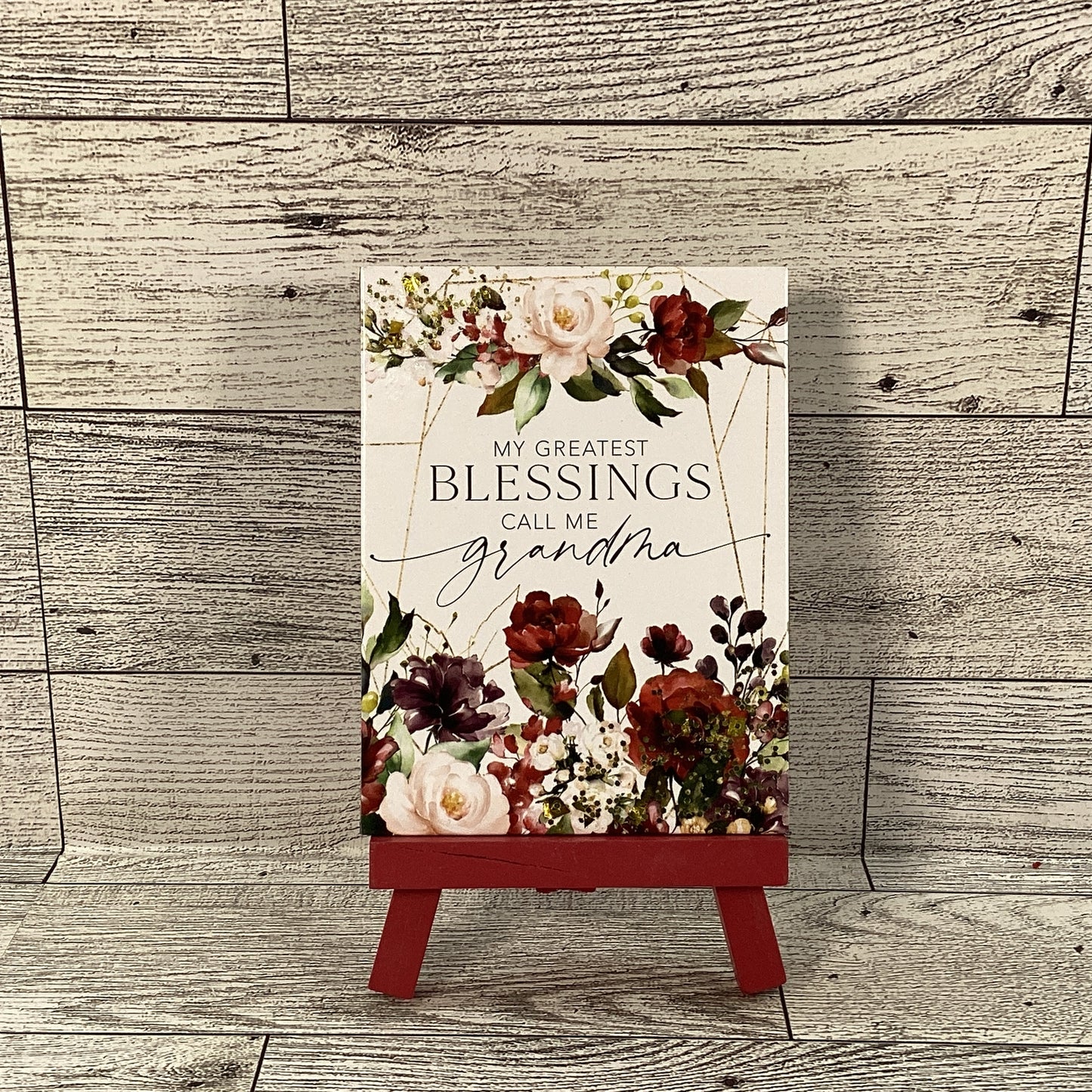 AGD Home Decor - Grandmother Grandchildren Blessings Easel Sign