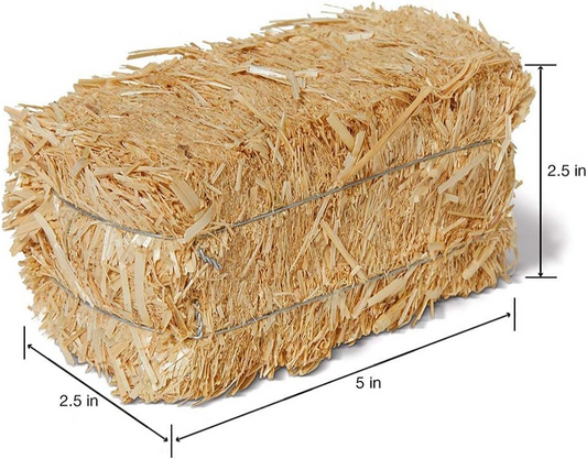 FloralCraft Supply - Fall Harvest Craft Straw Bale of Hay 5inch 2pc Set