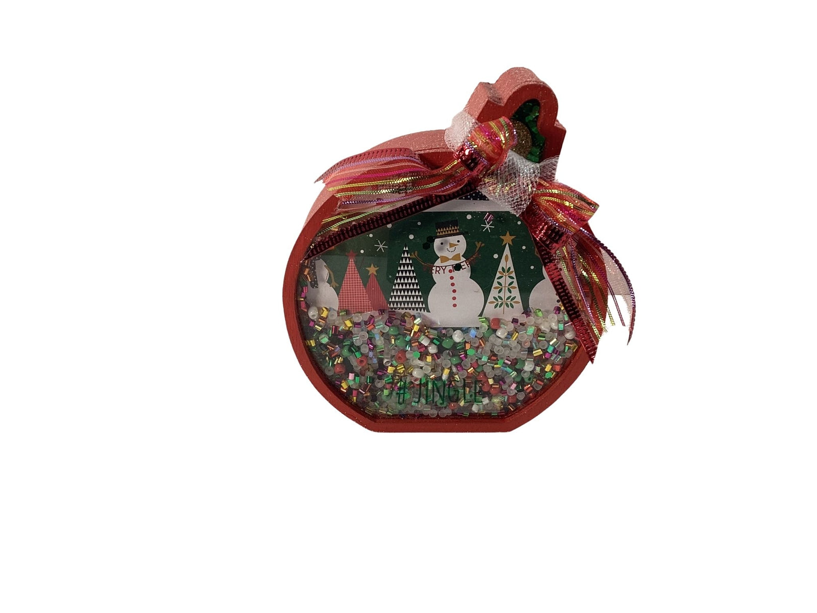 Christmas Decor -  Ornament Bulbs Chunky Wood Shaker Sitters 3pc Set