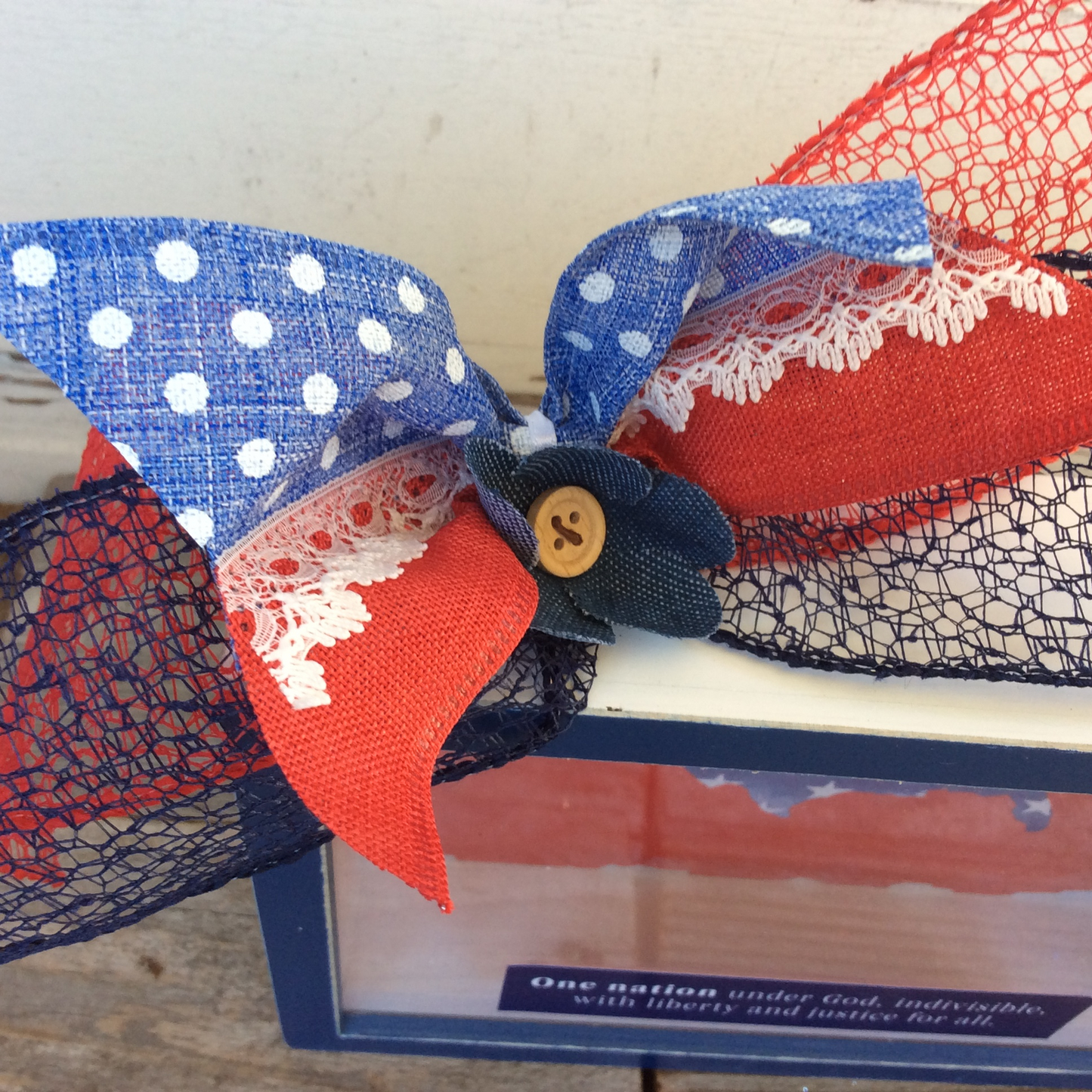 AGD Patriotic Decor - One Nation Under God Shadow Box Sign