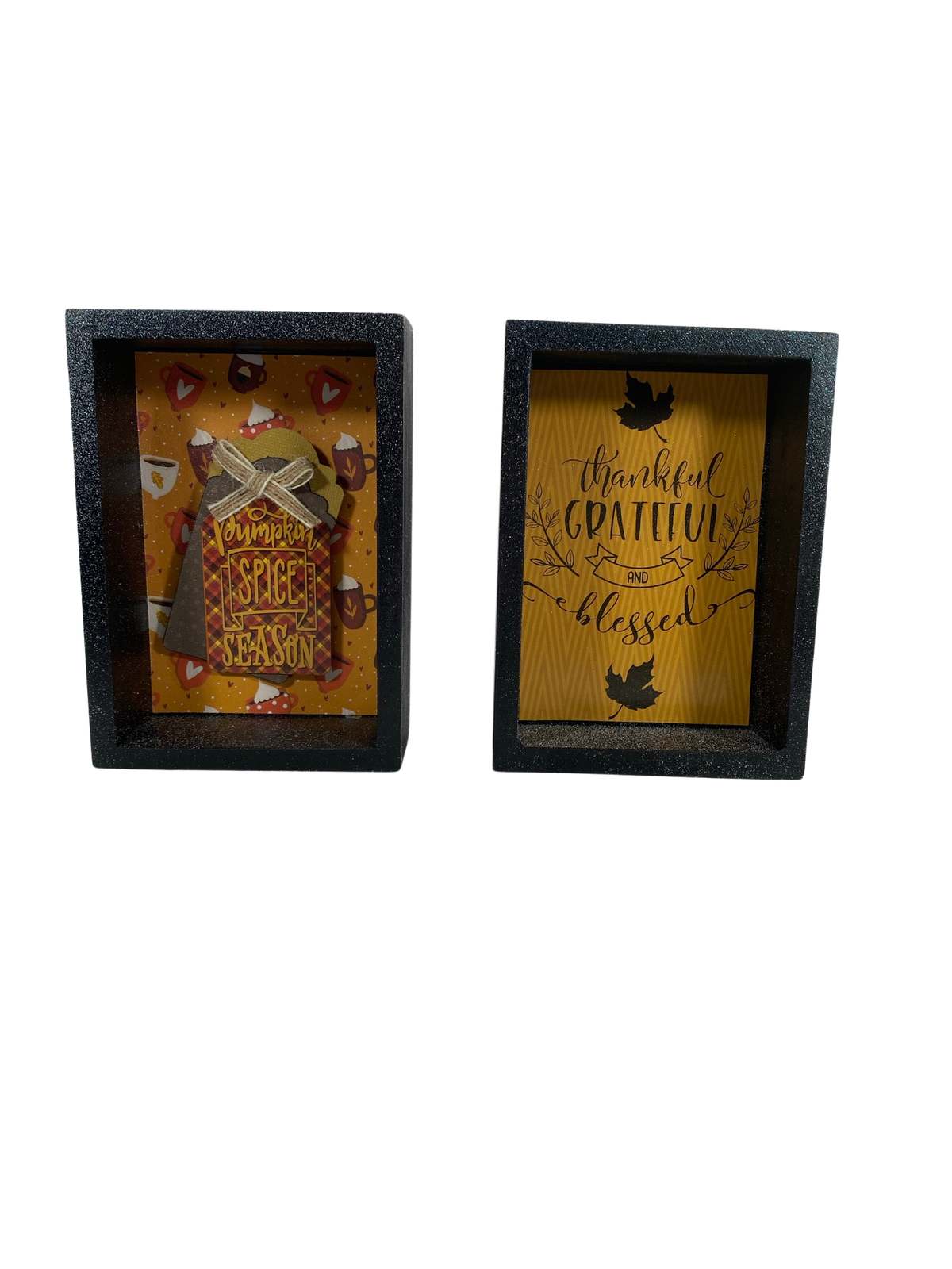 AGD Fall Decor - Always Thankful Happy Thanksgiving Reversible Box Signs 2pc