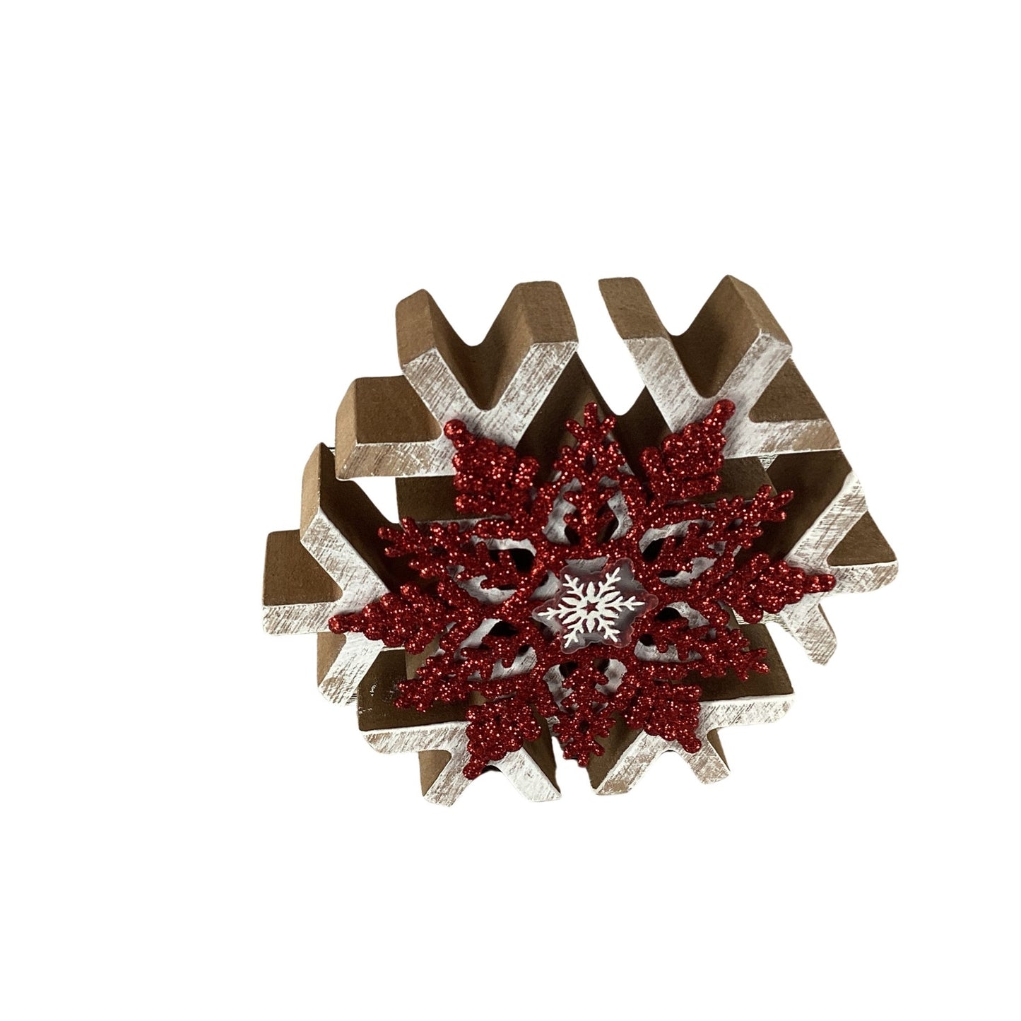 AGD Christmas Decor - Snowflake Kisses Blizzard Tier Tray 2pc Set