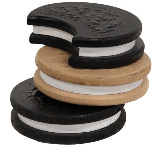 CWI Home Decor - Fake Faux Wood Cream Filled Cookies 3pc Set