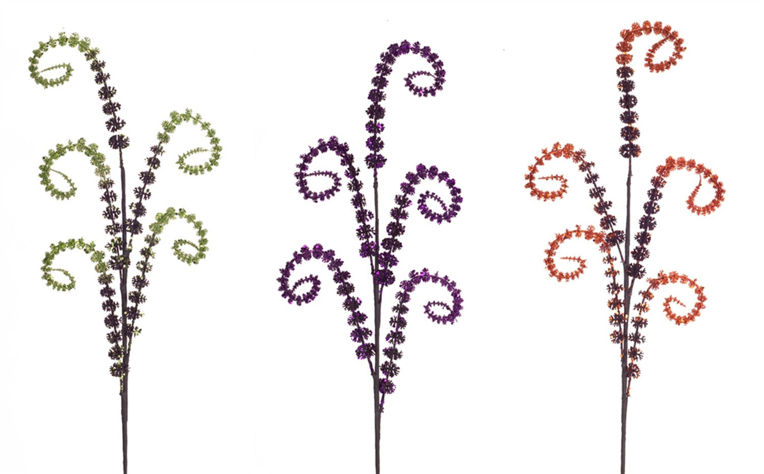 Melrose Halloween Decor - Curly Whimsy Floral Spray Picks 12pc Set