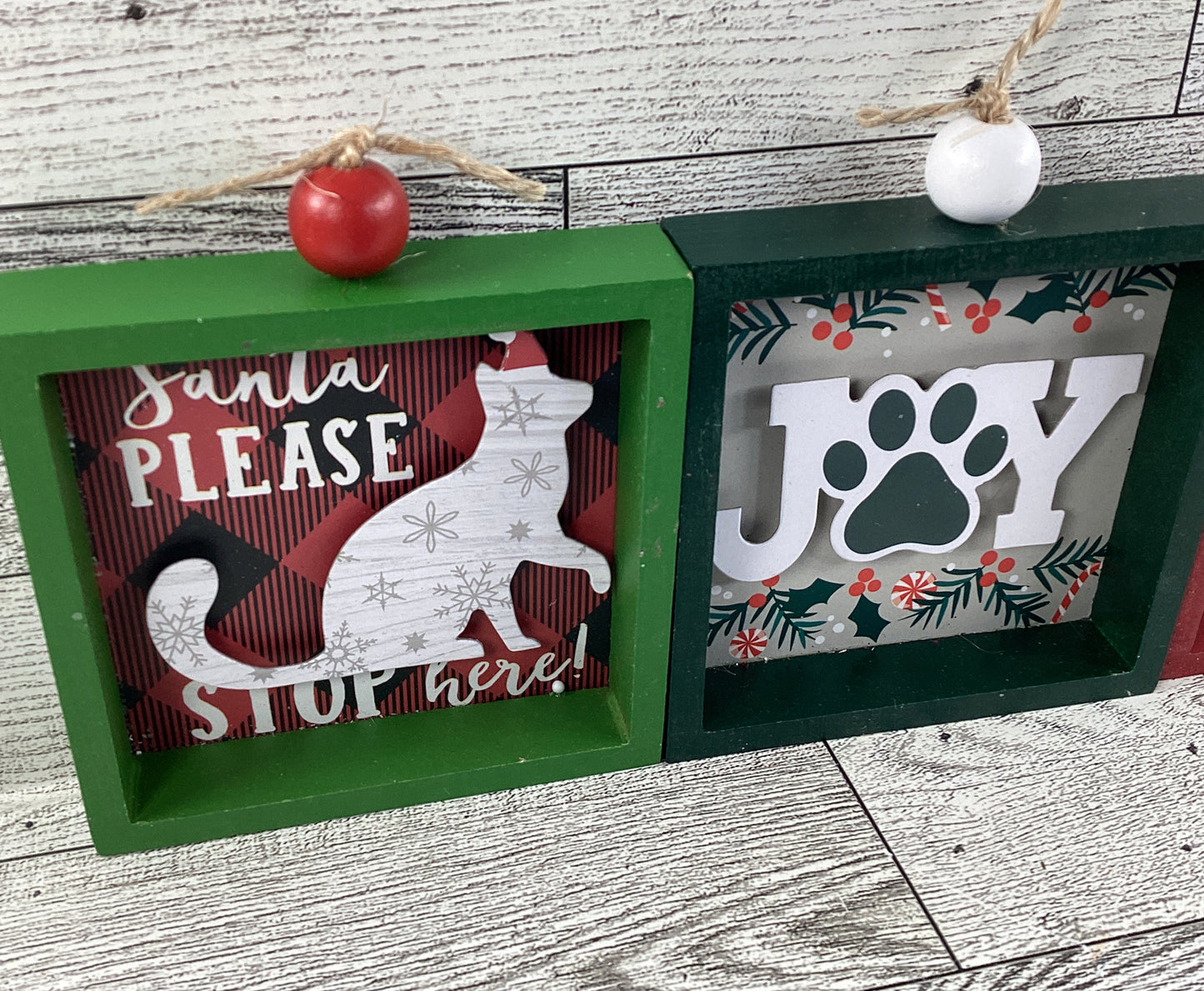 AGD Christmas Decor -  Pet Dog Cat Paw Joy Tier Tray 3pc Set