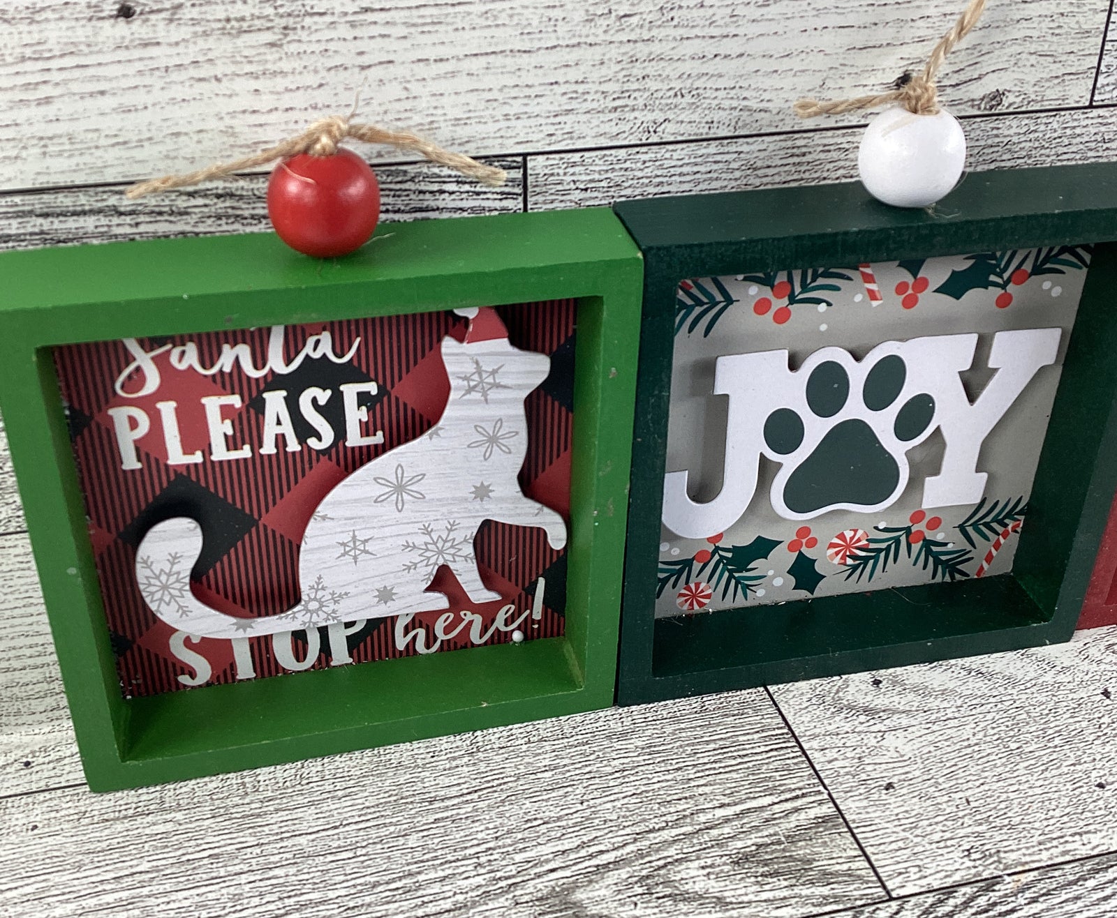 AGD Christmas Decor -  Pet Dog Cat Paw Joy Tier Tray 3pc Set