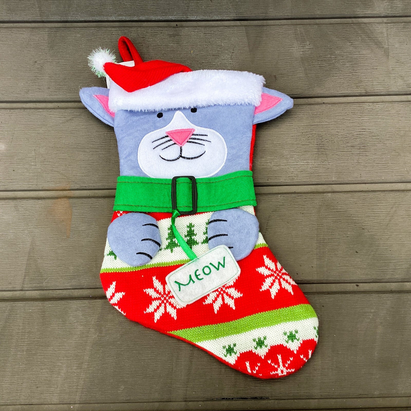 Gerson Christmas Pet Decor - Pet Kitty Cat Puppy Dog Stocking