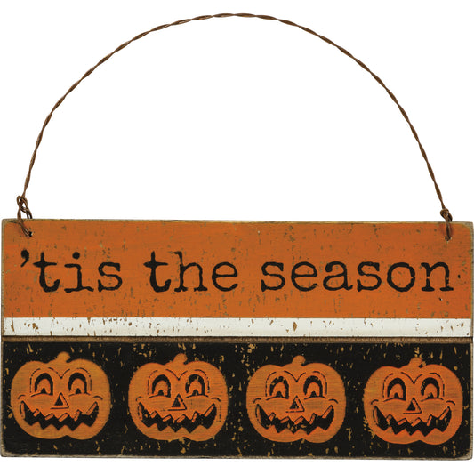 PBK Halloween Decor - This The Season Pumpkin Ornament