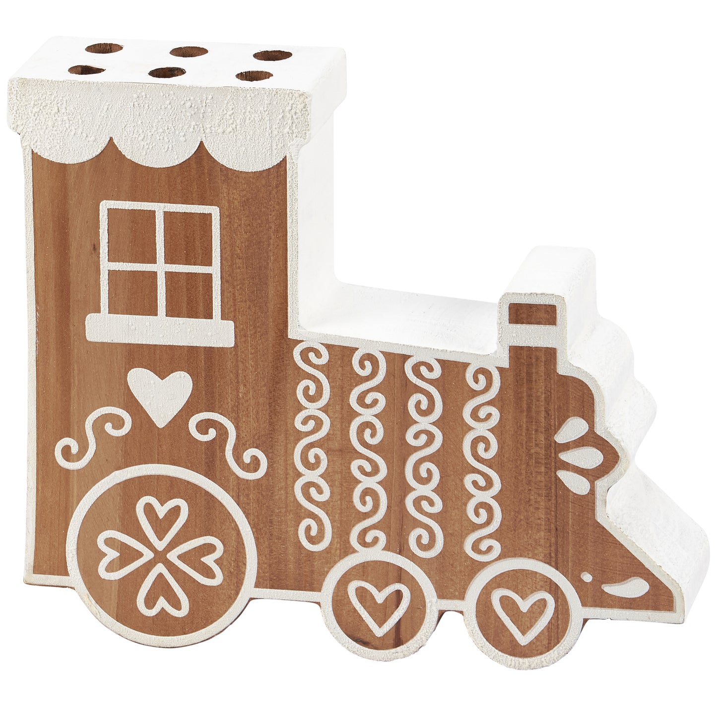 PBK Christmas Decor - Gingerbread Train Candy Cane Holder