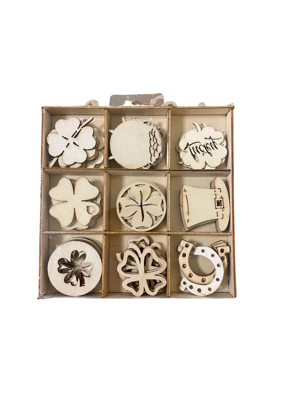 HL St Patricks Craft Supply - Unfinished Wood Irish Icons 54pc