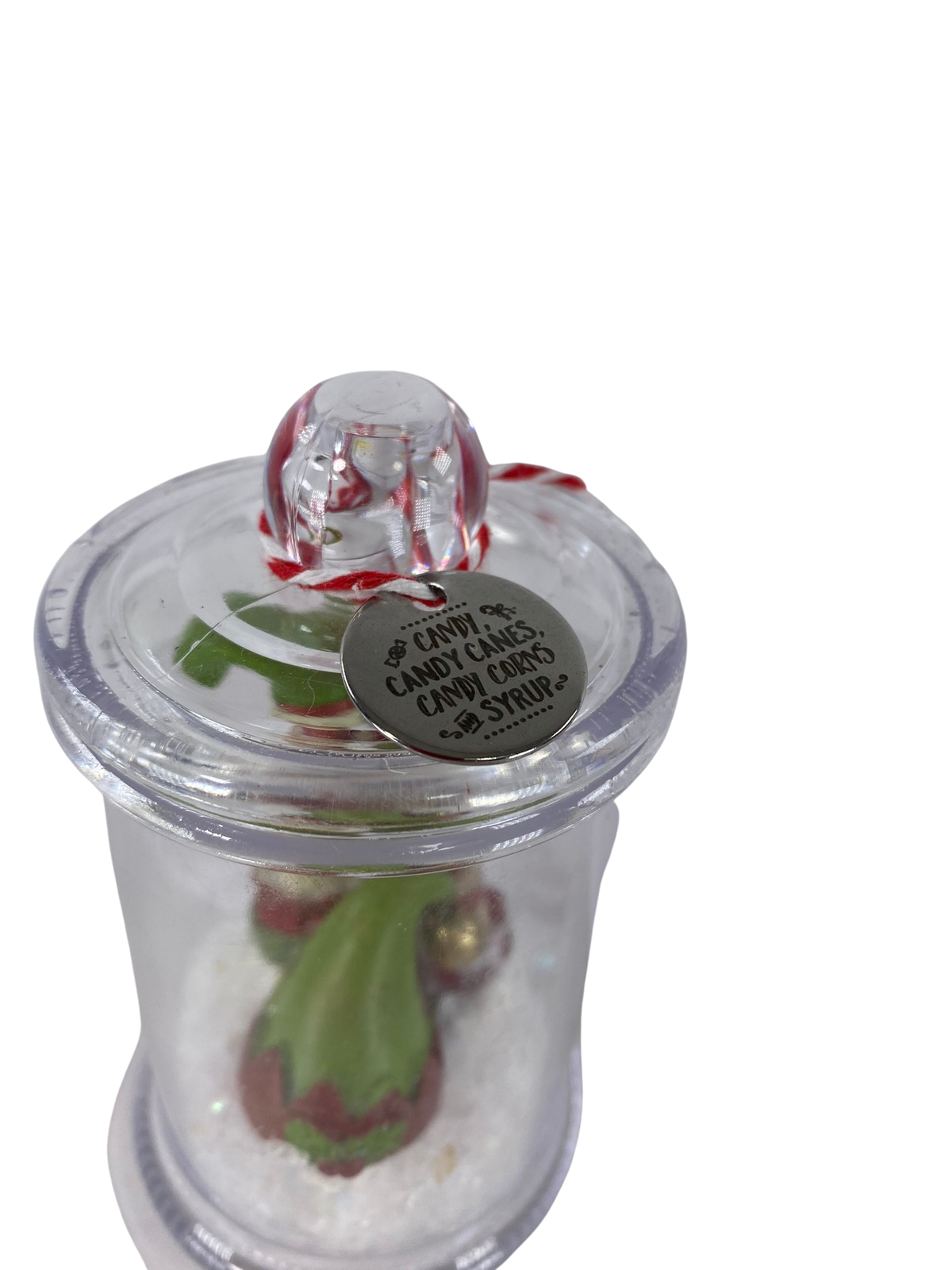 AGD Christmas Decor - Candy Canes Corn Syrup Elf Jar Display