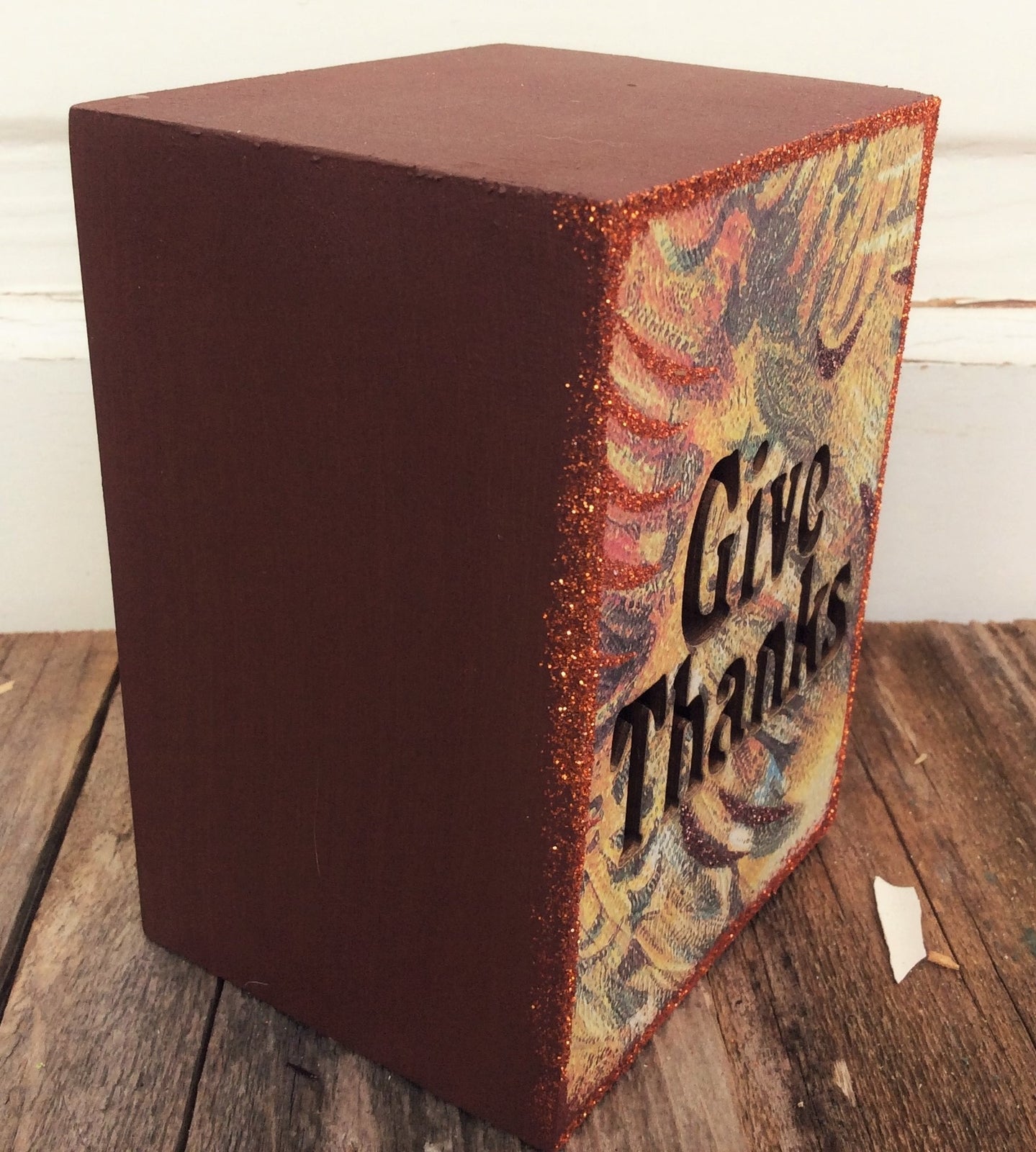 AG Designs Fall Decor -Give Thanks Night Light Box #613/74