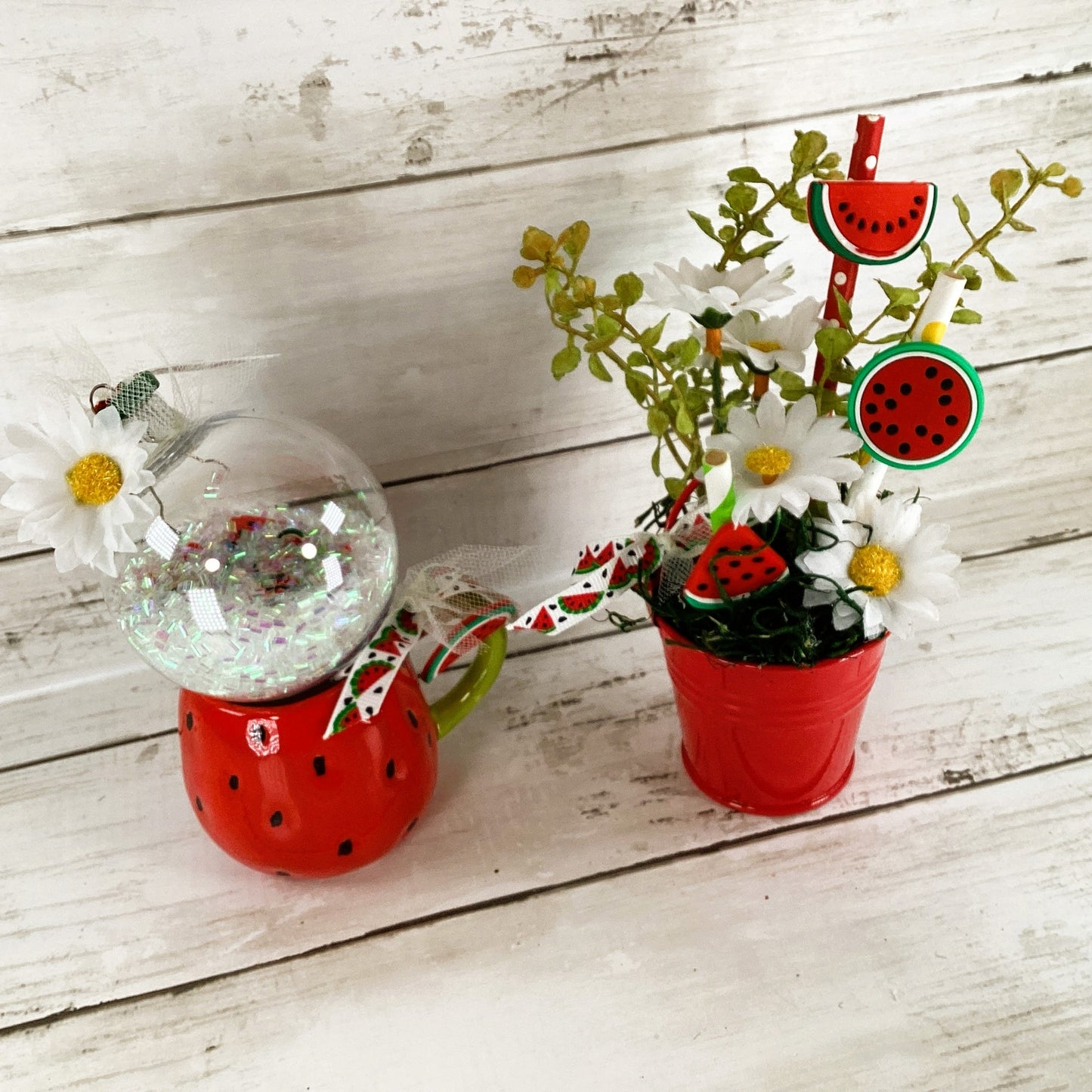 AGD Summer Decor - Watermelon Theme Espresso Cup Shaker 2pc Set