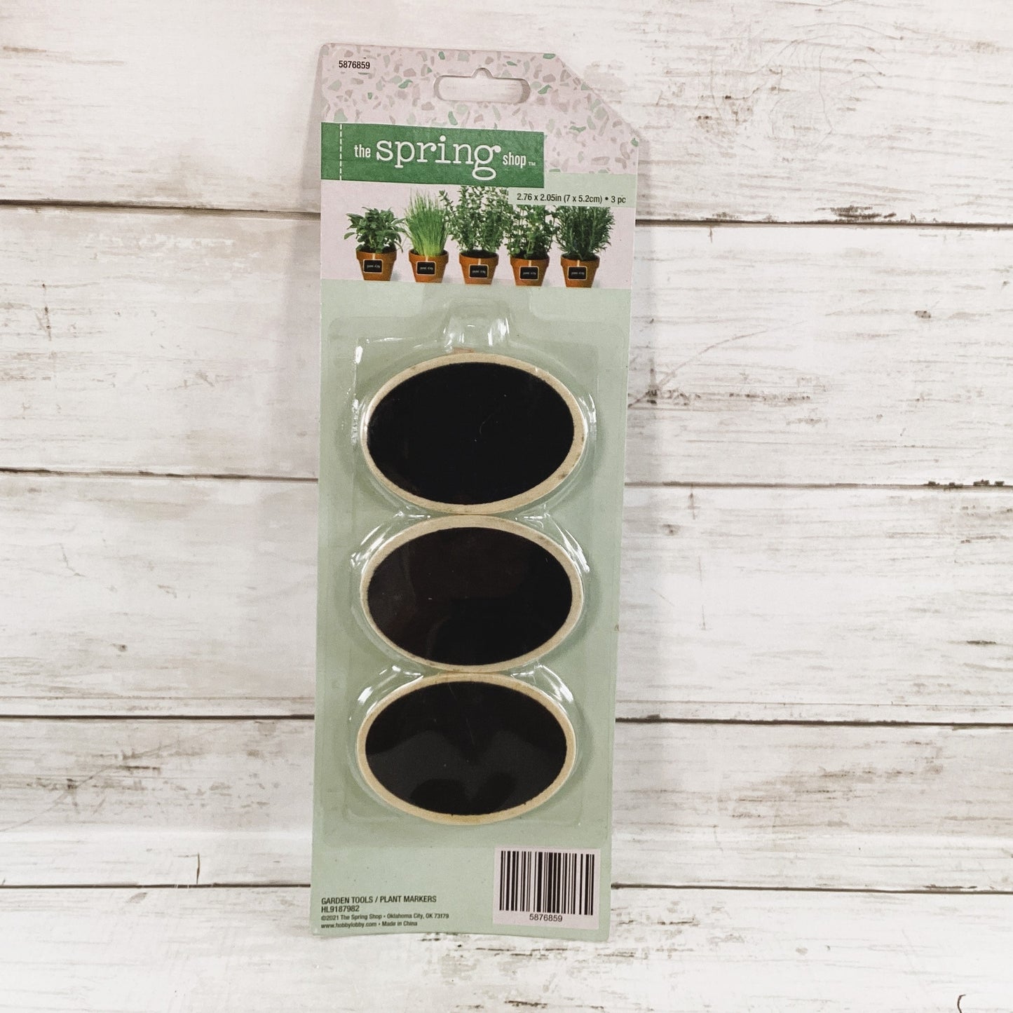 HL Home Decor - Small Plant Markers Oval Signs 3pc Set