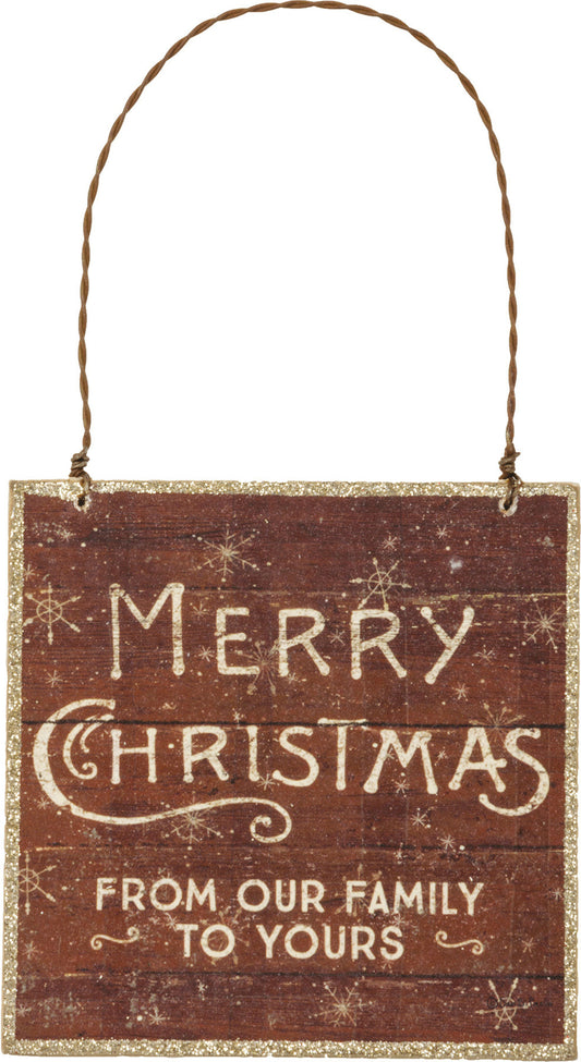 PBK Christmas Decor - Merry Christmas From Our Family to Yours