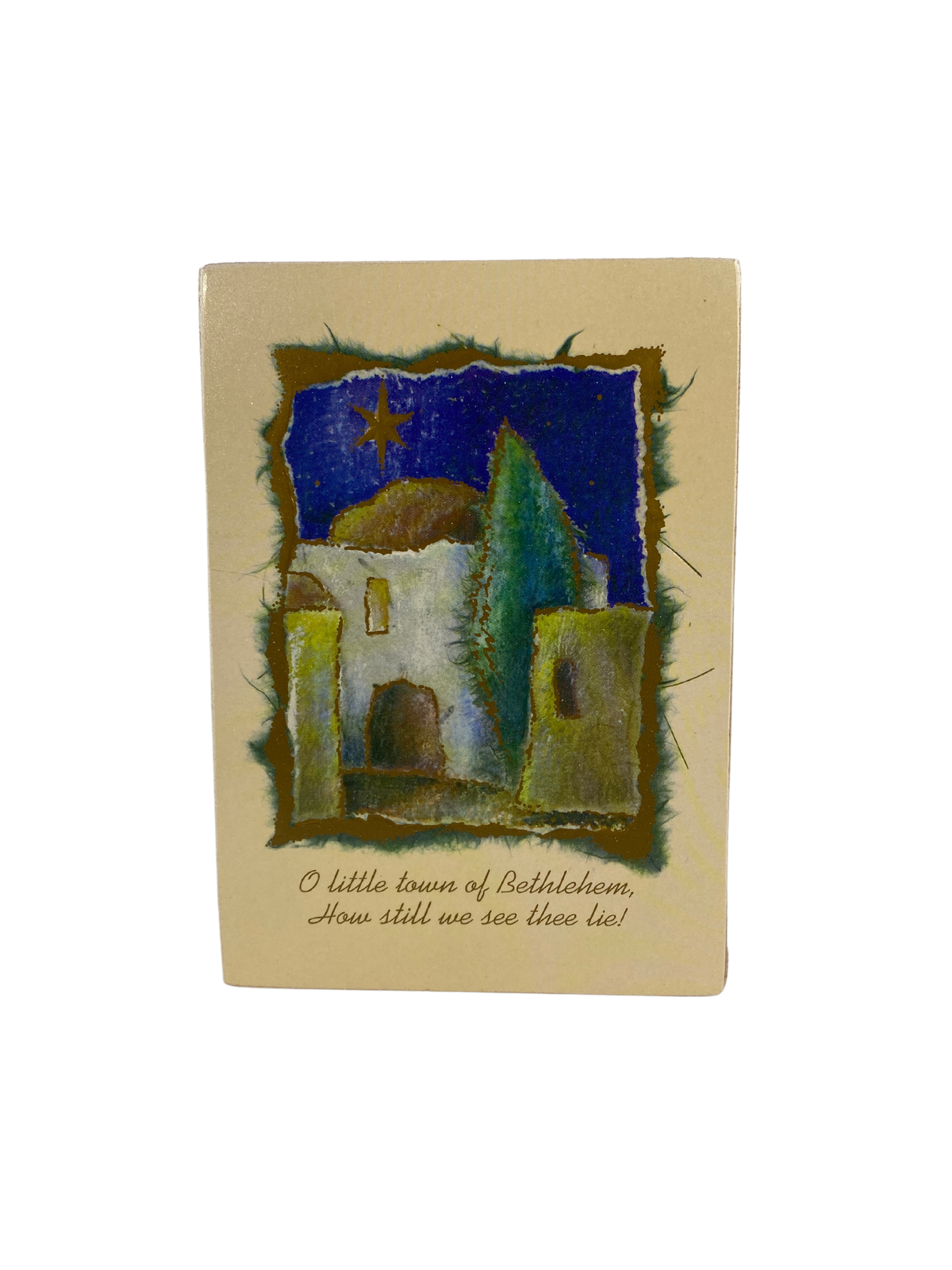 AGD Christmas Decor - Farmhouse Joy To The World Nativity Block Sign