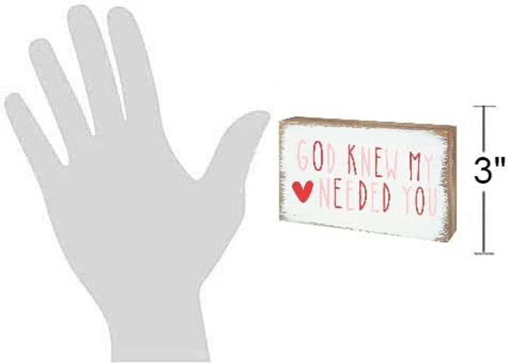 CP Valetines St Patricks Decor - God Knew Blessed Reversible Sm block Sign