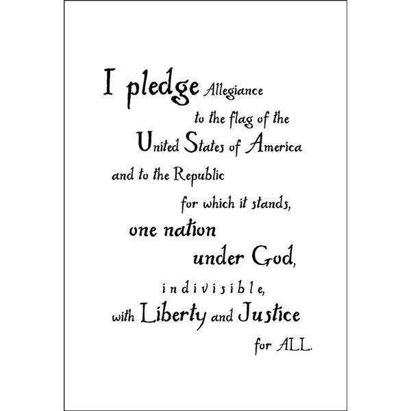 ITT Craft Supply - Pledge Allegiance Poem For A Page Sticker Sheet