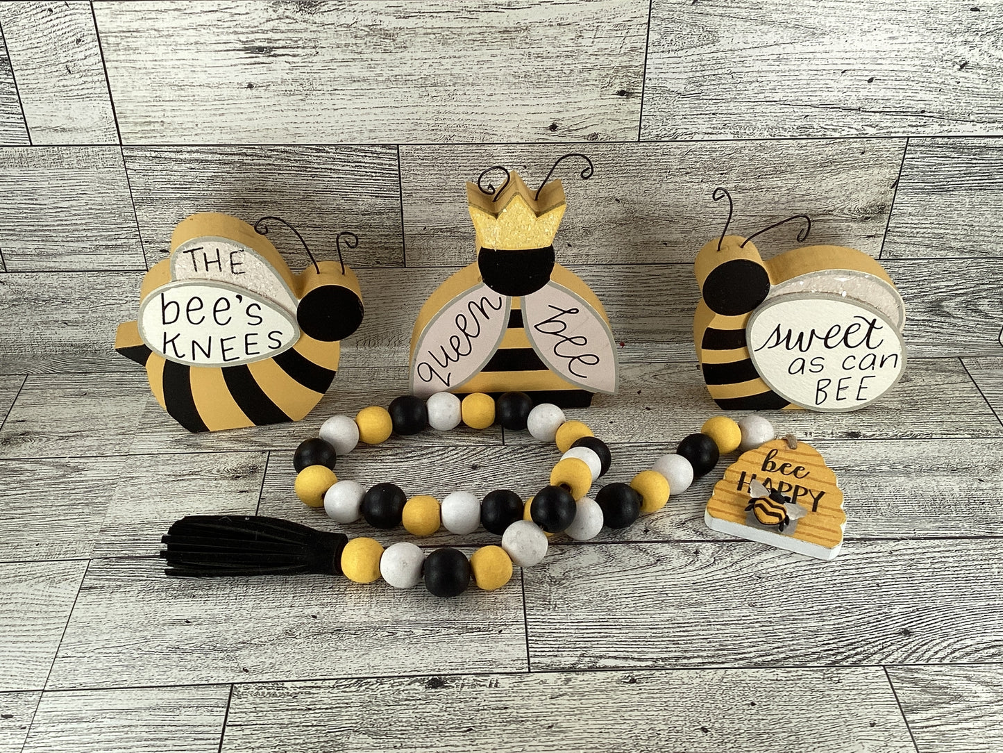 AGD Spring Decor - Summer Bee Theme Tier Tray Decor 4pc Set