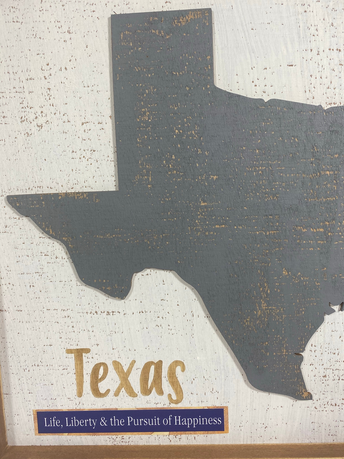 AGD Patriotic Decor - Pursuit of Liberty Texas 3-D Wood Box Sign